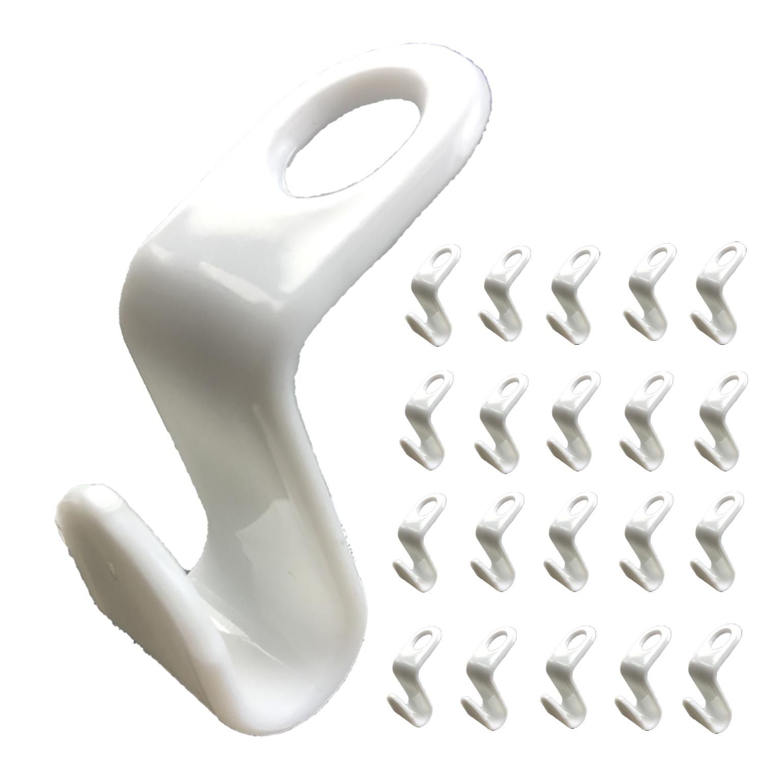 Соединители для вешалок, удлинительные зажимы для крючков, экономящие место соединительные крючки(Белый/Синий/Розовый/Мятно-зеленый) белый