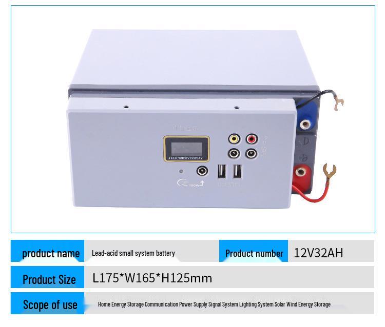 12V Portable Rechargeable Lead-Acid System Battery for Outdoor and Solar Backup Power.