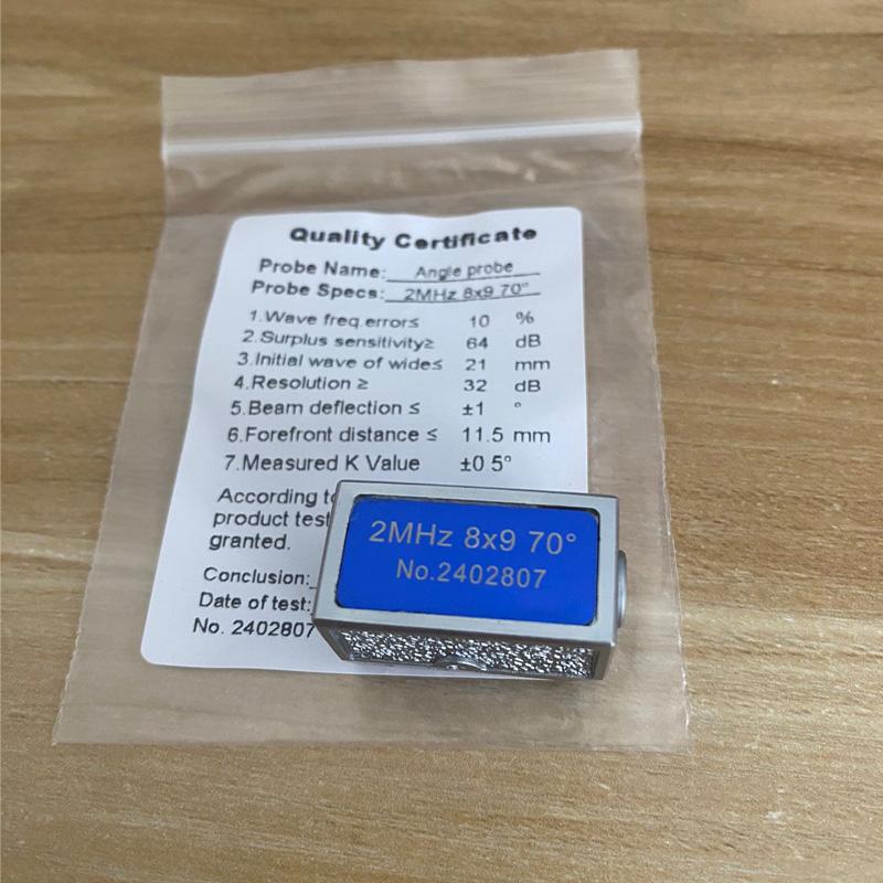 

8x9 Angle Probe Transducer 2MHz 4MHz 45/60/70 for Ultrasonic Testing NDT Probe Transducer 2MHz 70