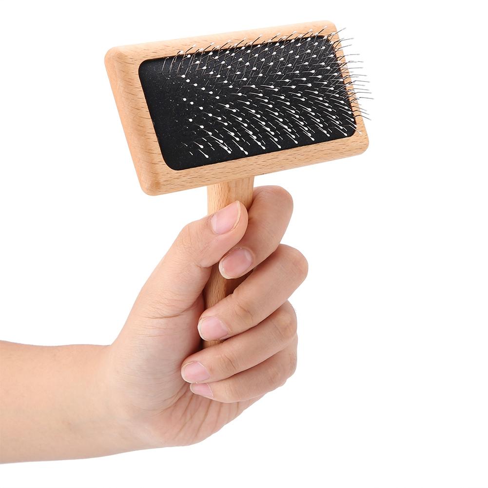 Hårborste för husdjur Rostfritt stål med piggar Pälsvårdsverktyg för hundar katter (Fyrkantigt Huvud)