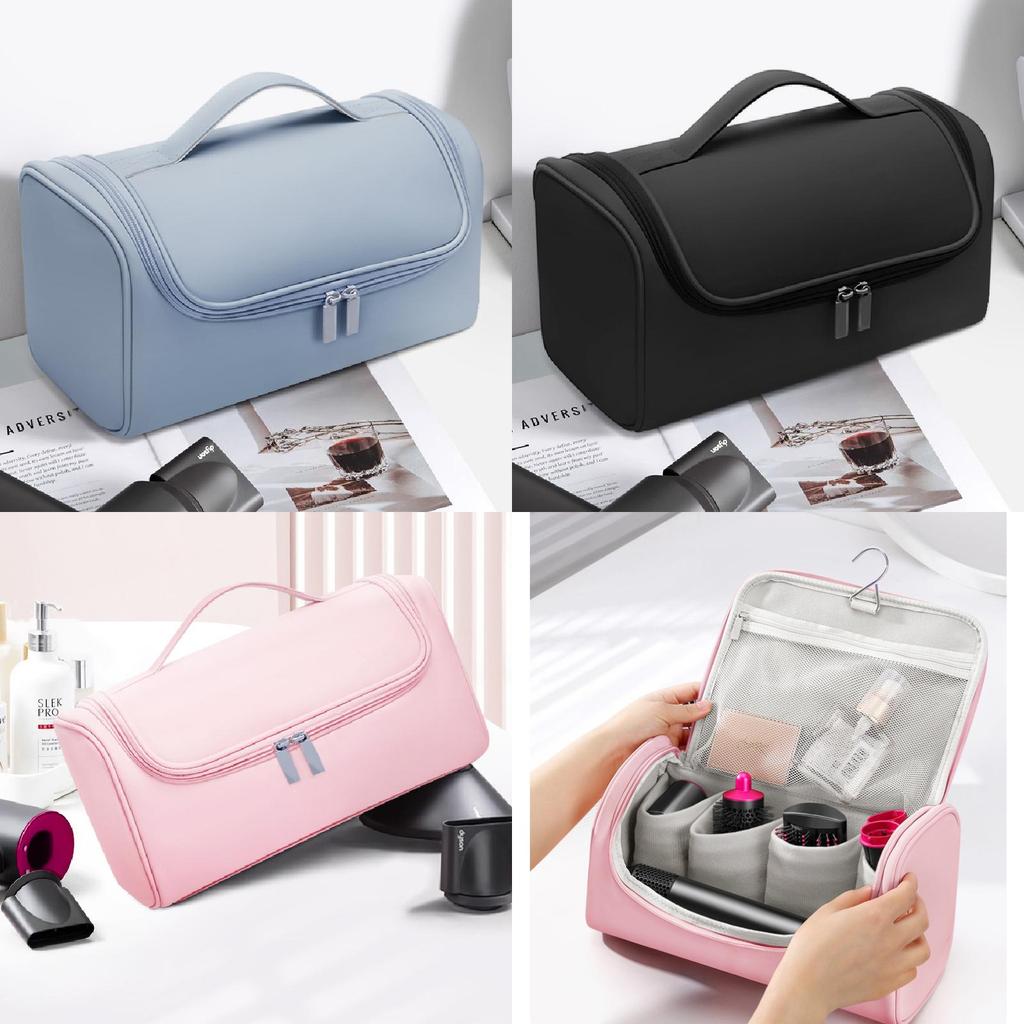 Travel Hair Dryer And Curling Iron Organizer Pu Storage Bag For Bathroom And Vacation Use