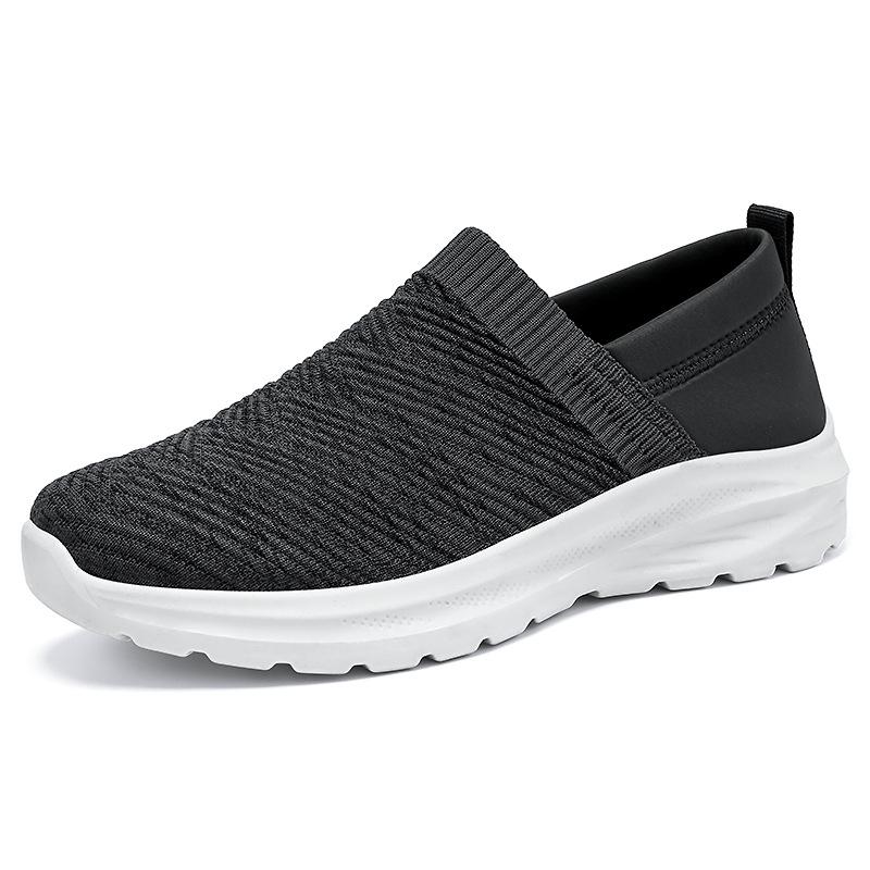 Shoes men's summer new old Beijing cloth shoes solid color versatile breathable men's shoes one-pedal shoes men