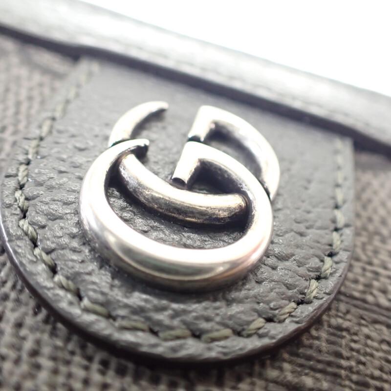 Gucci 760238 Bifold Wallet Gray GG Supreme Canvas/leather Mens