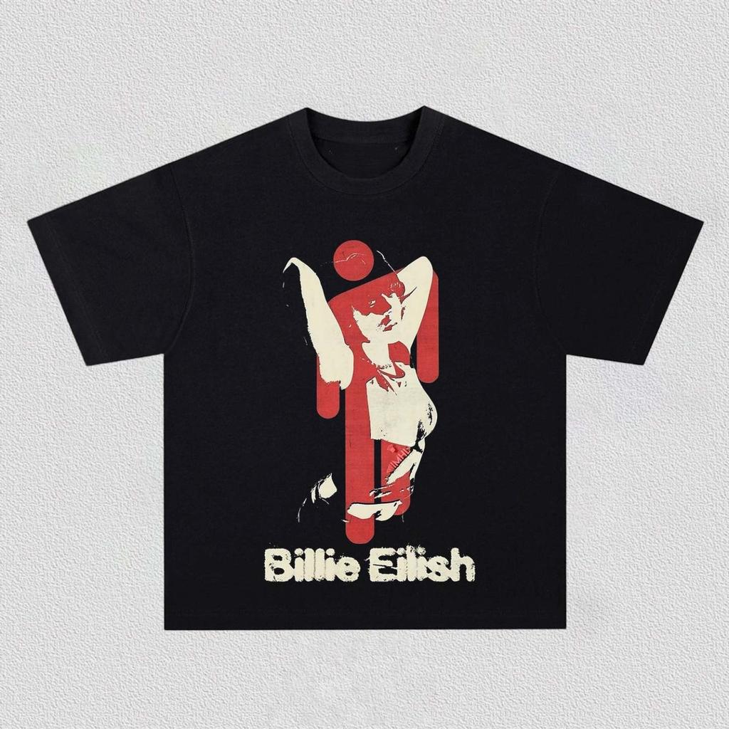 Billie Eilish Y2k Graphics 100cotton Unisex Shirt 2026 New Oneck Short Sleeve Unisexs Womens Fashion Hiphop Tshirt Fan Gifts