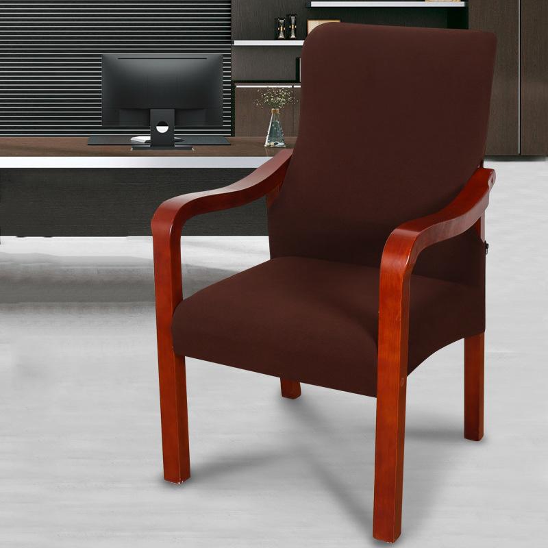 Retro Wooden Chair Slipcover Solid Color Elastic Chinese Style Boss Armrest Chair Protector Cover Home Decor Furniture Covers