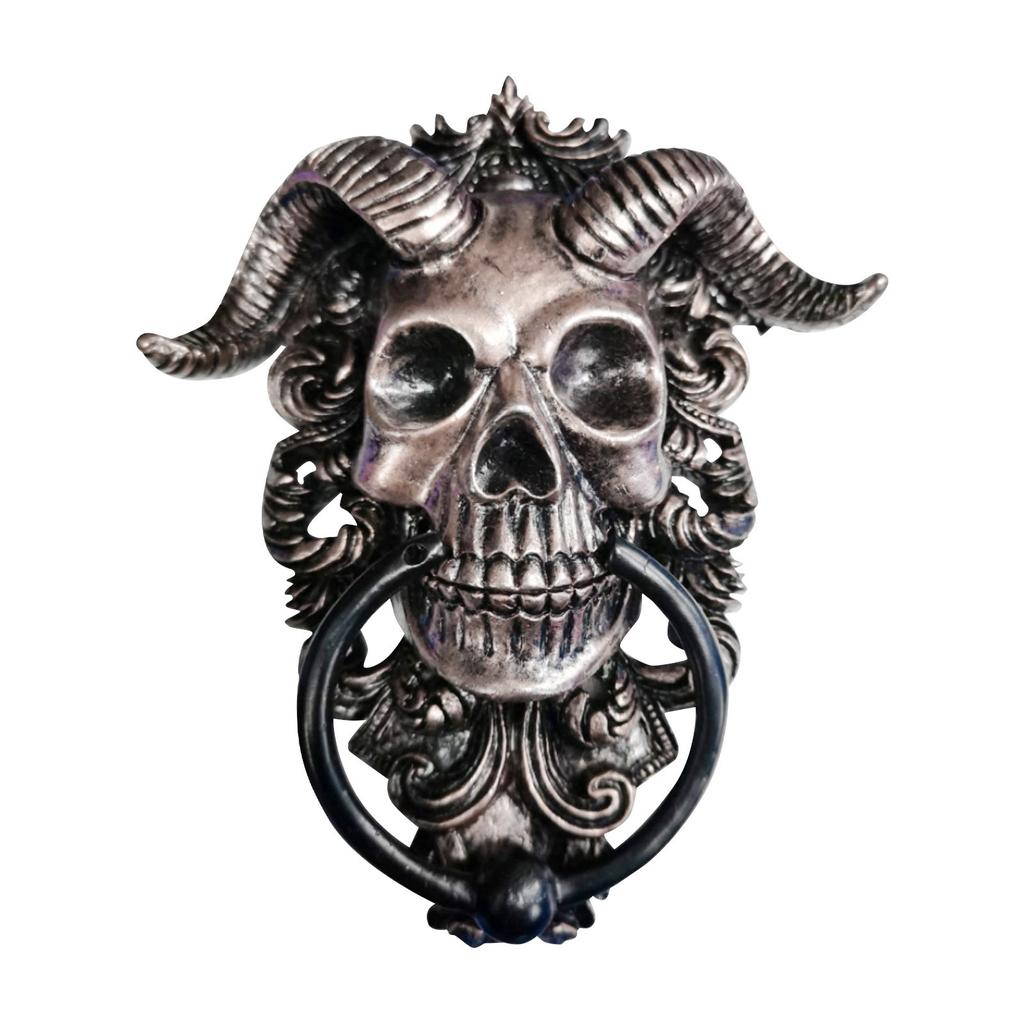 Horned-God  Hanging Door Knocker Heavy Duty Gothic Doorknocker Wall Decor