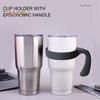 2 Pcs Tumbler Handle Attachment Ergonomic Grip Anti Slip Car Cup Holders BPA Free Travel Mug Handles for 20/32oz Tumbler Cup Accessories