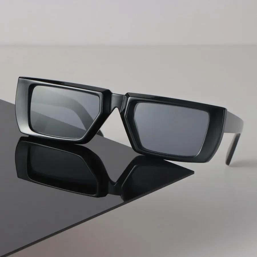 Vintage Rechteckige Sonnenbrille Damen Herren Lässige Modebrille Luxusmarke Designer Weiblich