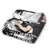 Jujutsu Kaisen Toji Fushiguro  Knitted Blanket Fleece  Lightweight Throw Blankets for Home Couch Bed Rug