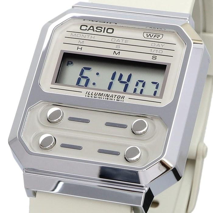 Casio Digital Watch A100WEF-8A Men's Beige Urethane Band