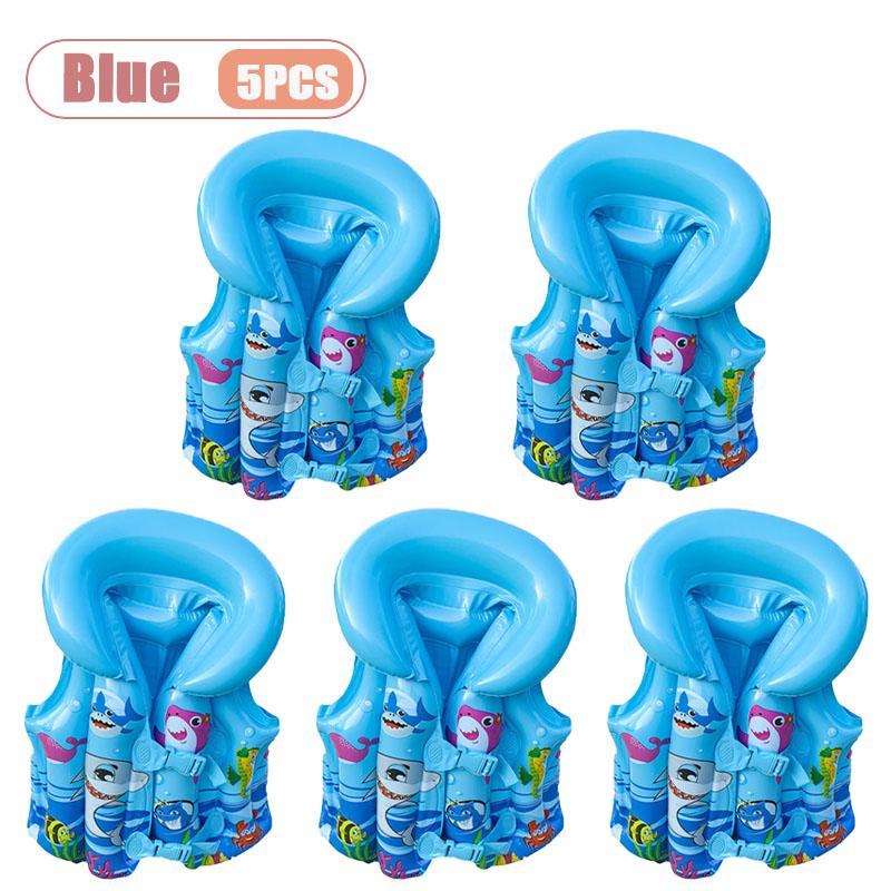 1-5PCS Inflatable Life Vest for Kids Swimming Floatie Toddler PVC Buoyancy Vest Children‘s Swim Jacket for Pool Beach Safety