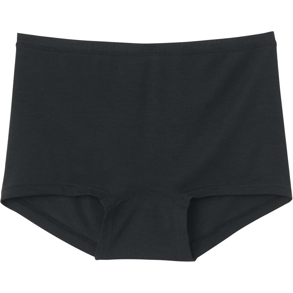 MUJI Smooth Boxer Size M Women's Shorts, FCE27A6S, Black,