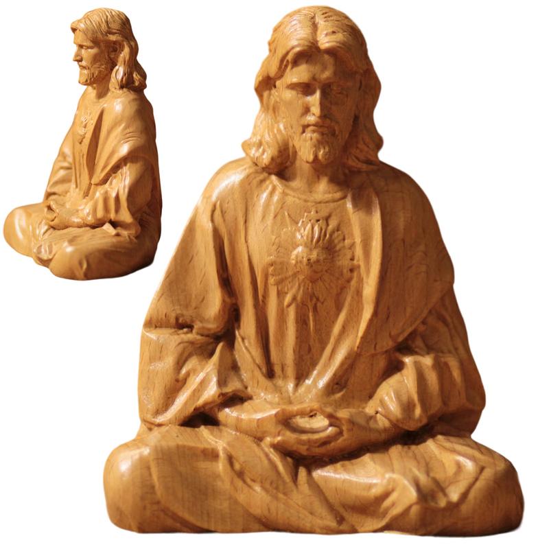 Jesus Statue Religious Sacred Statue Resin Crafts Catholic Figurines Christ Savior Jesus Statue Church Decoration for Parties