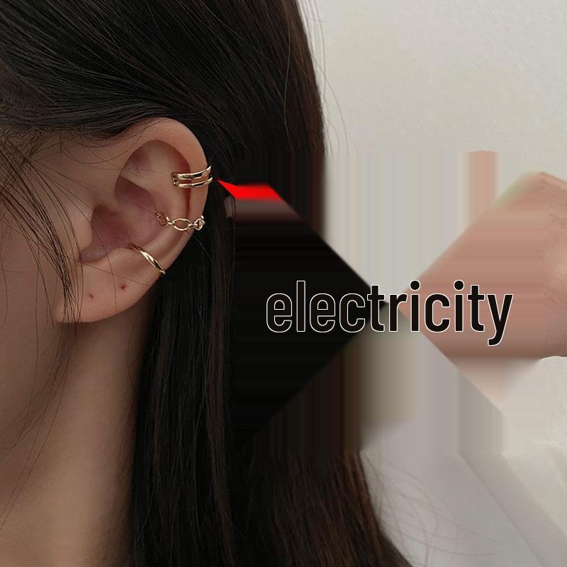 Boucles d'oreilles manchettes d'oreille empilables pour enfants sans piercing pour performance de danse de rue - Bijoux de style hip-hop pour garçons et filles