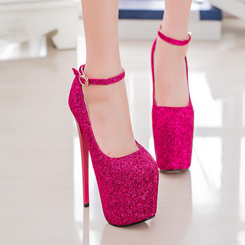 Big Size 41 42 43 Sexy Pumps Wedding Shoes Women Custom Ladies Shoes High Heels Glitter Pumps 19 cm Sexy Zapatos Mujer WSH2607