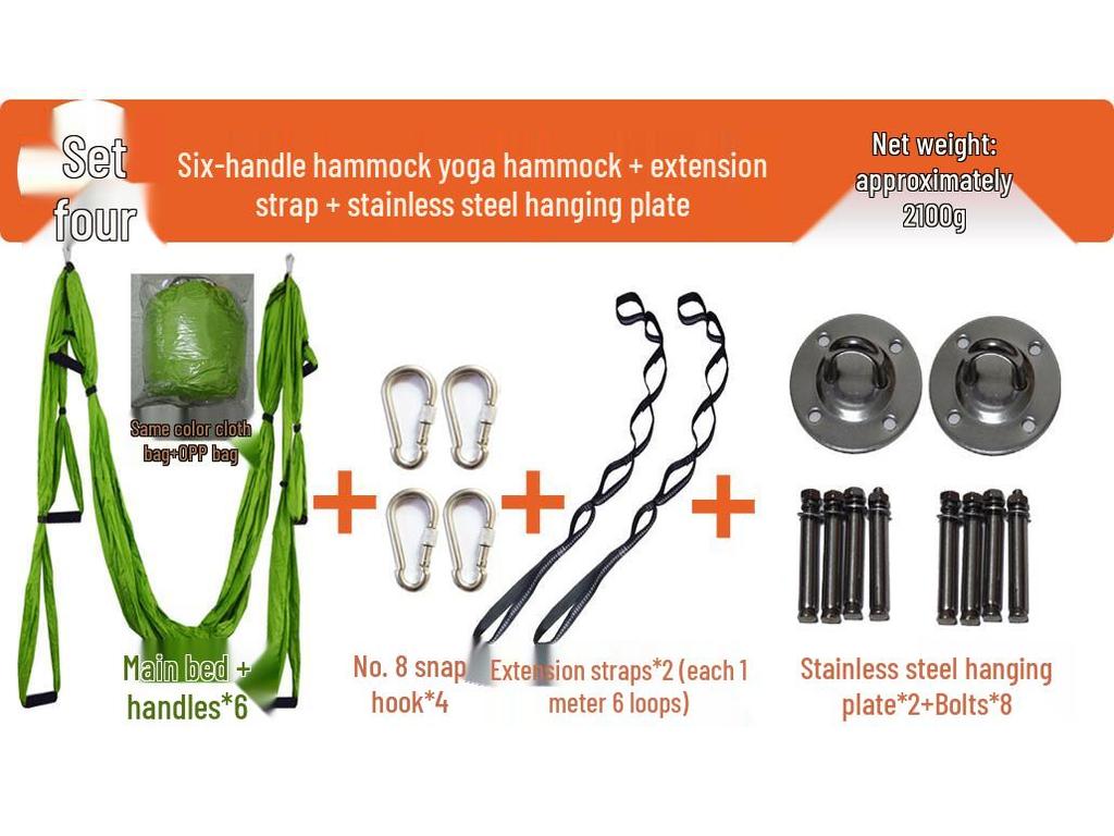 Sada hamaky pro aerial jógu: 6-úchytkový neelastický nylon pro inverzi a fitness
