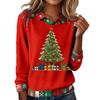 Women's Fashion Christmas Printed Long-Sleeve Pullover Top
