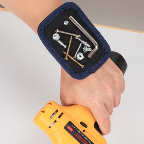 UMYLOV Men's Tool Belt Suspenders, Adjustable Padded Carpenter Tool Belt with Magnetic Wristband and Multifunctional Pouch Pockets for Construction Wo