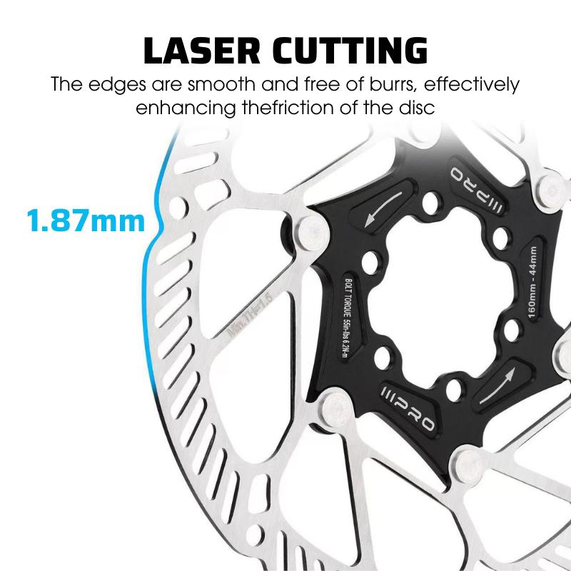 IIIPRO רוטור בלם דיסק Centerlock אולטרה-קל לאופניים כביש דיסק בלם פיזור חום הידראולי רוטור דיסק 140/160/180/203 מ"מ