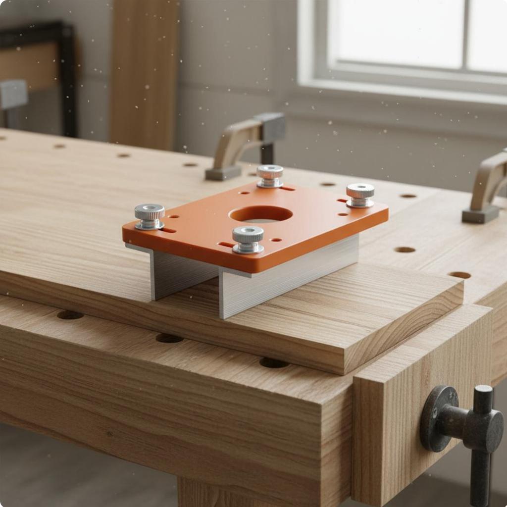 2-in-1 Grooving Guide Precise Cutting Slotting Jig Trimmer Router Guide Plate Sturdy Construction Alignment with Stop Carpenters
