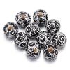 Halloween DIY Printed Wood Beads Multicolor Funny Handmade Wooden Bead Bracelet Hand String Making Accessories Festival Props