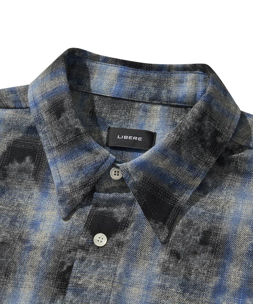 LIBERE Western Ombre Shirts / Navy