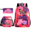 Spielwaren Aphmau Schultasche Cartoon Rucksack Federmäppchen Umhängetasche Dreiteiliges Set