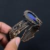 Blue Australian Triplet Opal Gemstone Pure Copper Wire Wrapped Handmade Cuff/ Bangle Jewelry