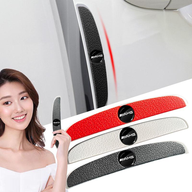 4Pcs Car Door Anti-Collision Strip Rearview Mirror Protection Sticker For Mercedes Benz AMG GLE GLS GLC CLA GLB ML W204 W206 W205 W212 W203