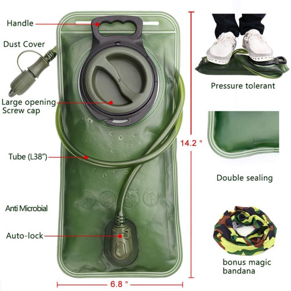 

2L Climbing Running Cycling Marathon Walking Hydration Pack Drinking Pouch Water Bladder