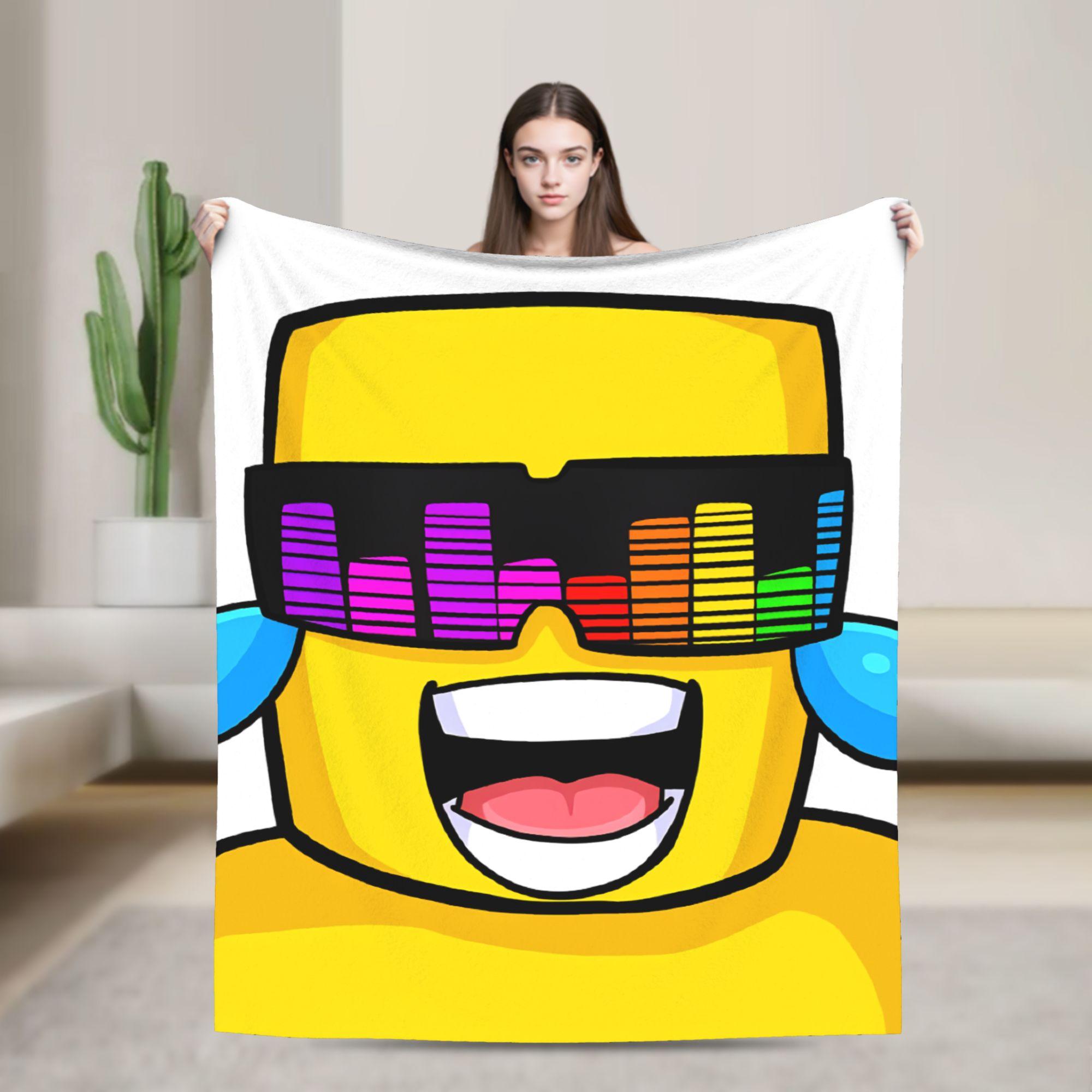 

S-Sunny And M-Melon Blanket Soft Warm Fluffy Plush Bedding Throws For Bedroom Decorative Flannel Bedspread Bed Cover 50x60in