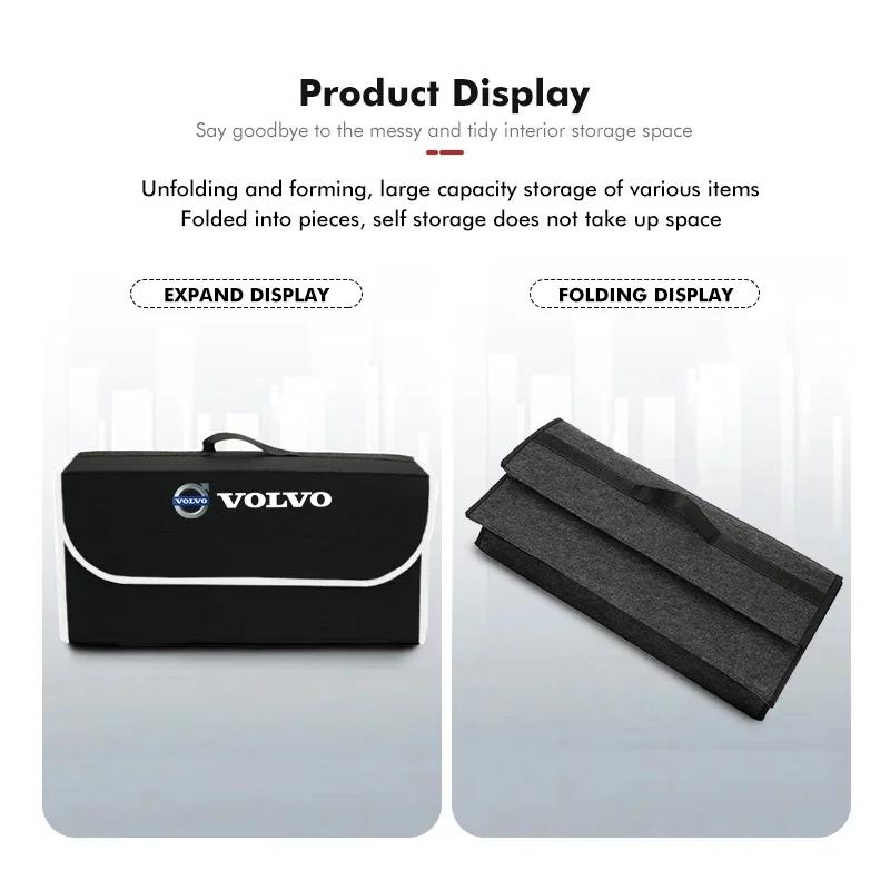 Volvo Scatola Organizzatrice per Bagagliaio Auto Borsa Pieghevole di Grande Capacità per Xc60 Xc90 V40 V60 S60 V50 V90 S80 C40 XC40 V70 XC70 C30 C70