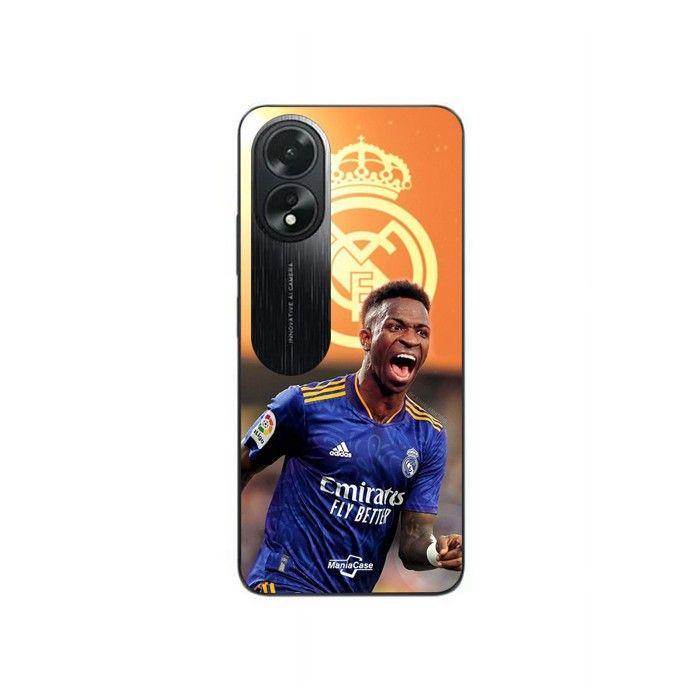 Coque pour Oppo A38 Vini JR Wallpaper Real Madrid Bleu et jaune