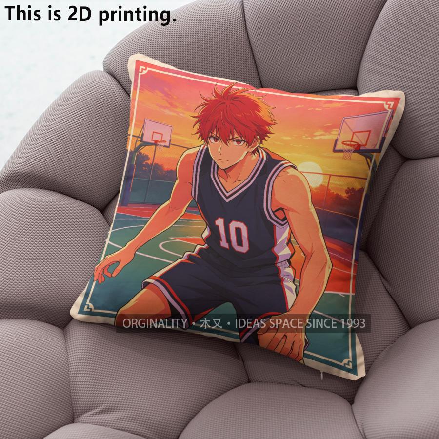 Anime Basketball Boy Throw Pillow Covers Pattern Cushion Cover Suitable for Sofa Bedroom Car Pillow Cover