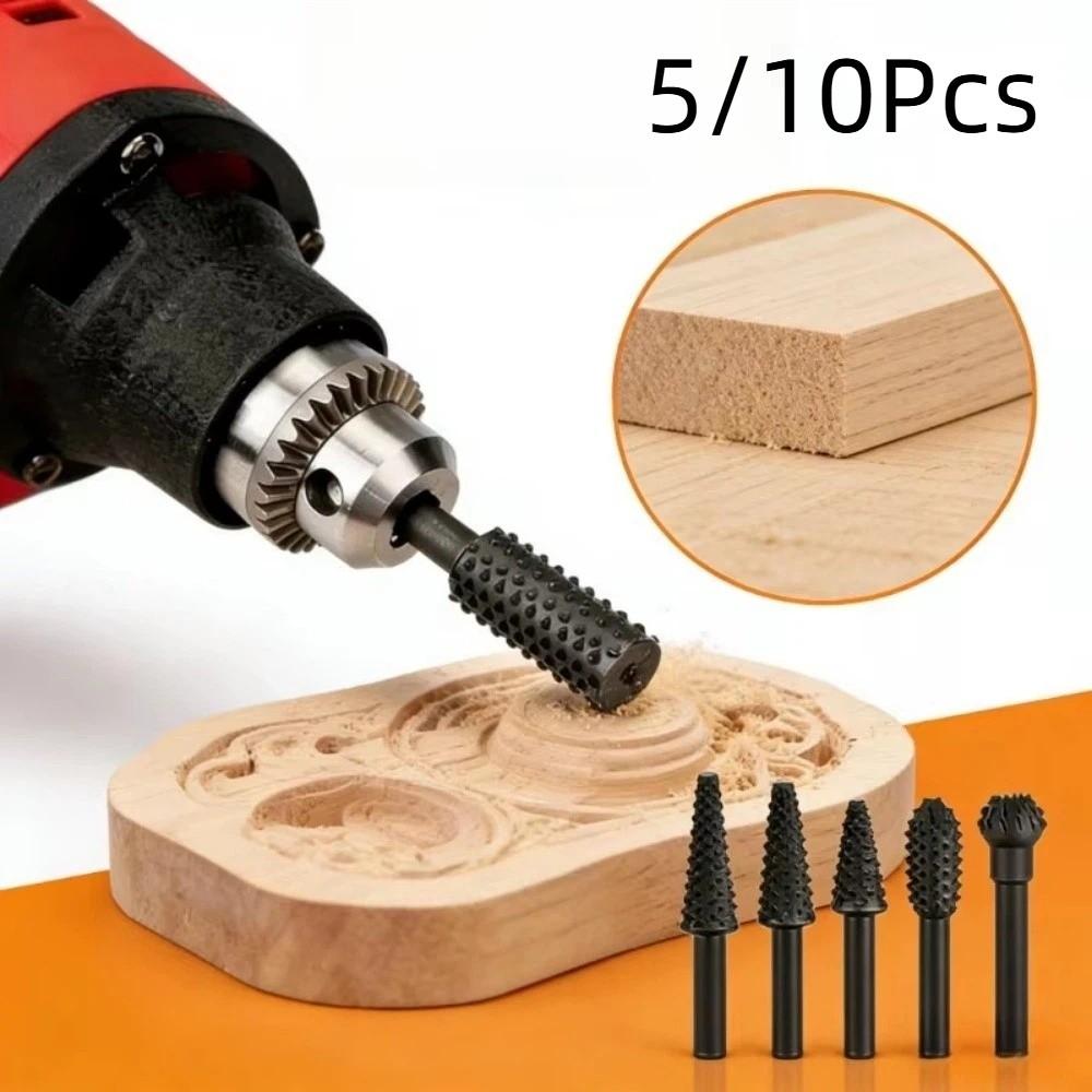 5/10Pcs Multifunc Grinding Head Professional Milling Cutter Power Tool Rotary Burr Set  Engraving