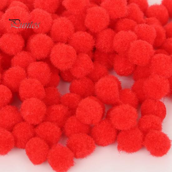 300 Pcs Pom Poms for Crafting 10mm Fluffy Felt Balls Solid Color Fuzzy Pompoms for Dolls Garland DIY Crafts Decorations