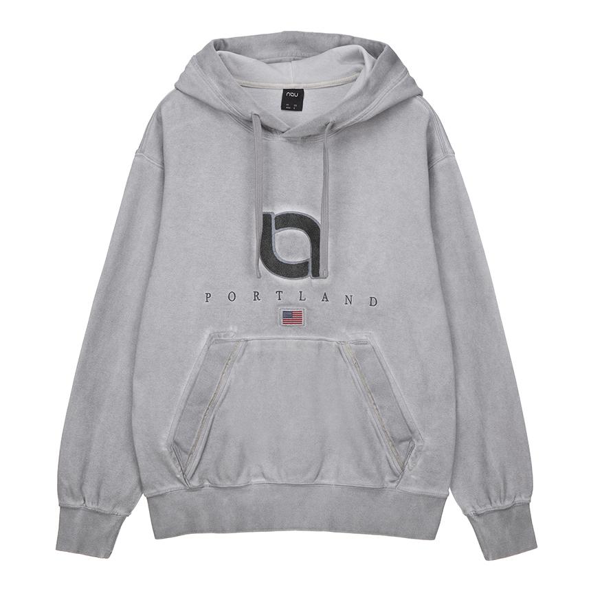 Nau Garment-Dyed Portland Sweat Hoodie Light Gray Note/00M