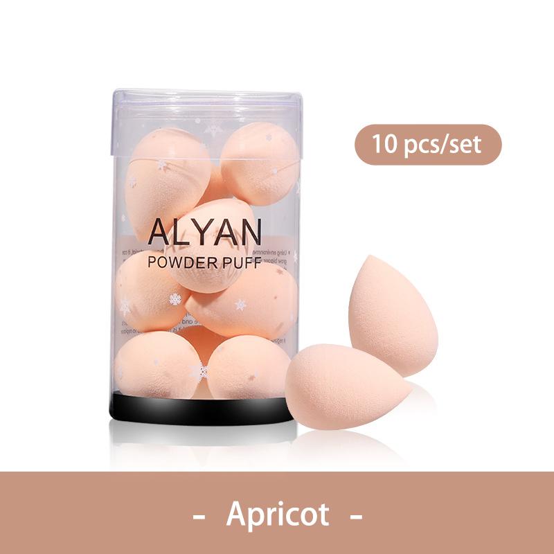 10 pcs/set Mini Beauty Egg Makeup Sponge Cosmetic Puff Dry Wet Makeup Sponge Puff Cushion Foundation Powder Make Up Accessories