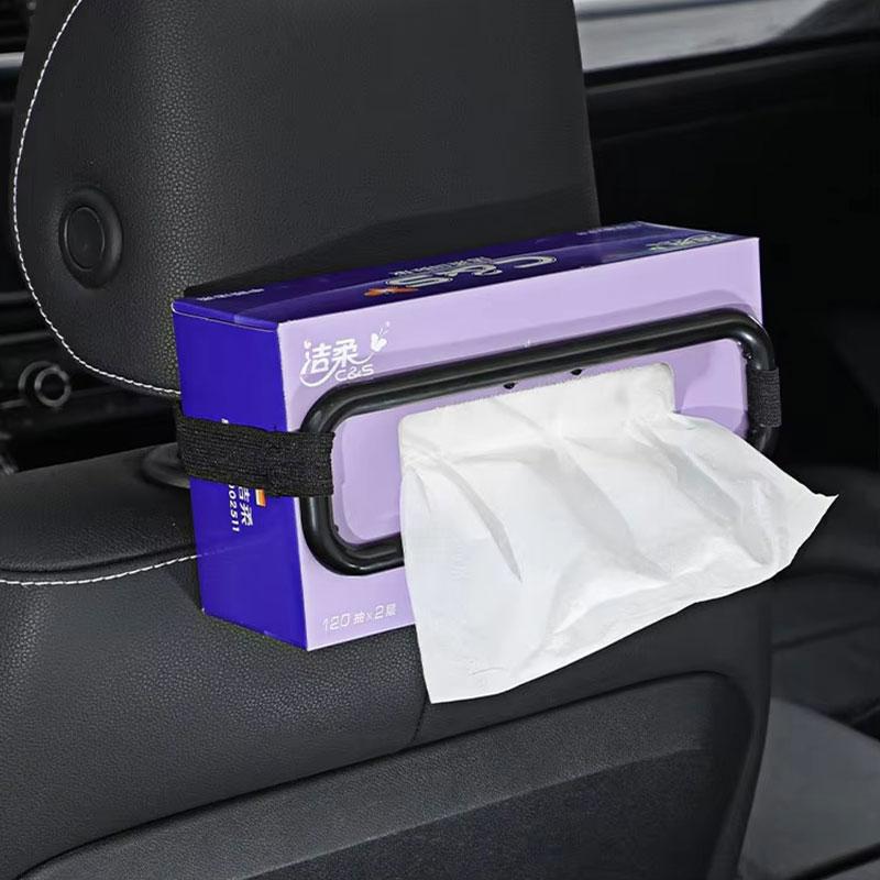 Universal Car Tissue Rack Clip For Car Sun Visor Napkin Box Seat Back Tissue Holder Auto Interior Elastic Hanging Paper Cover