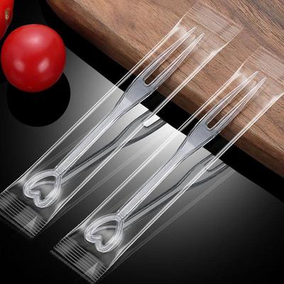 ZISIZ Disposable Plastic Fruit Forks