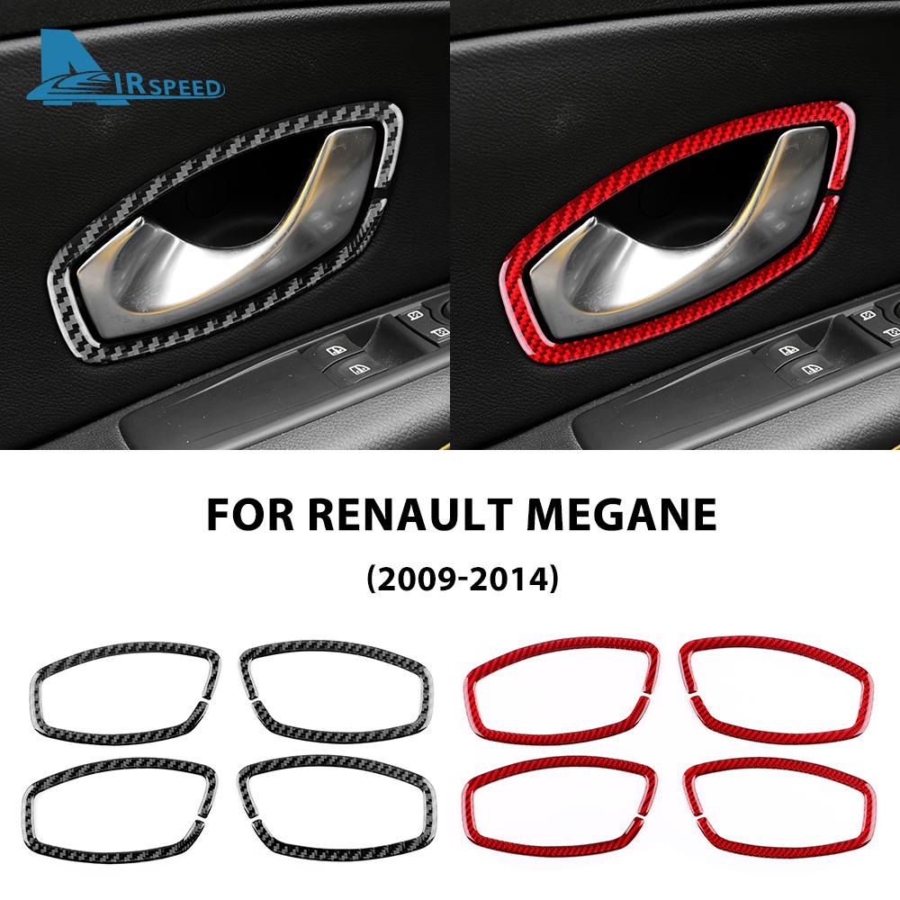Echter Weicher Karbonfaser-Aufkleber für Renault Megane 3 RS 2009 2010 2011 2012 2013 2014 2015 LHD RHD Innen Türgriff Rahmen
