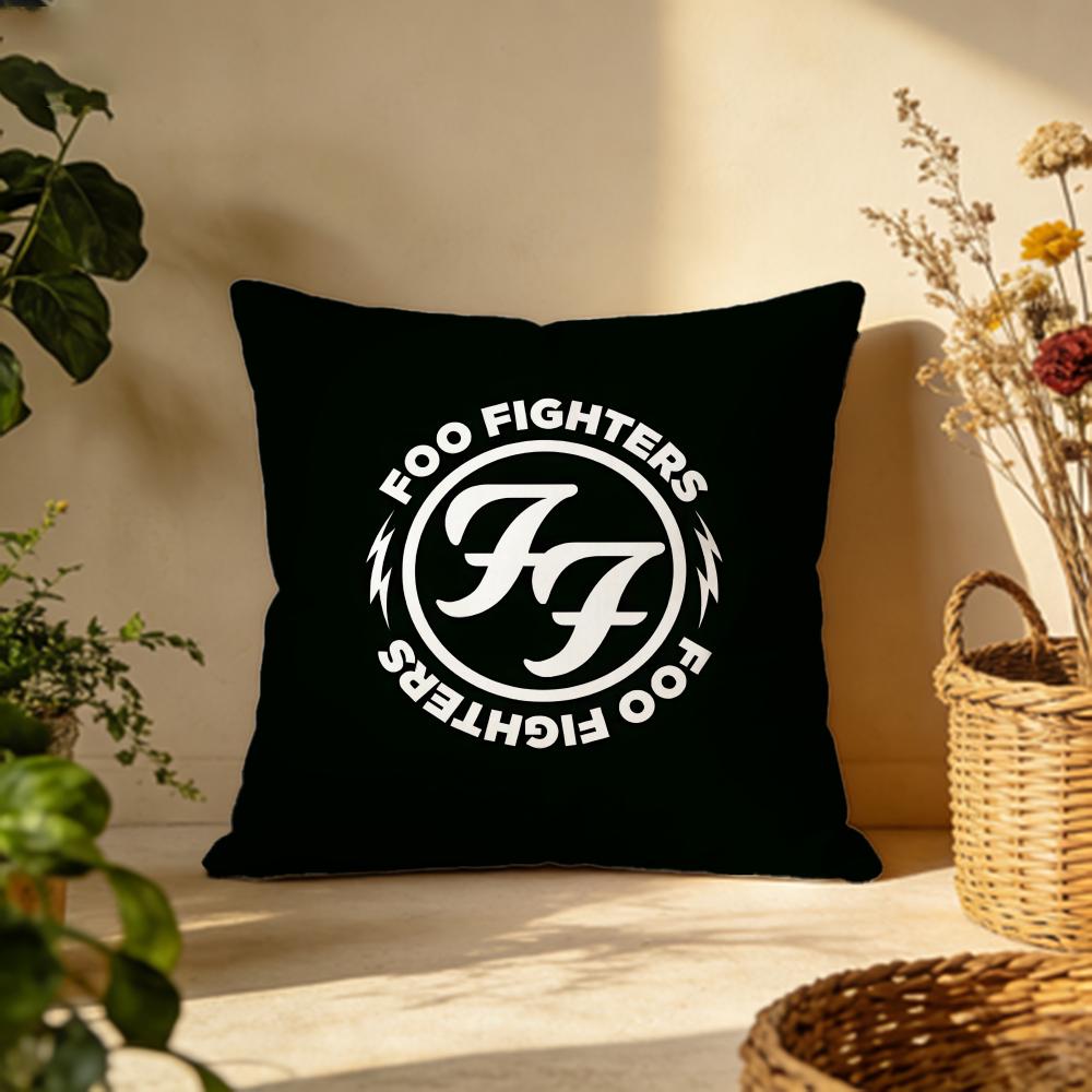 Fashion FFoo Fightersing Cushion Cover Versatile DoubleSided Pillow Case Fit for Sofa Bed Car Daily Decor