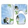 Christmas Bathroom Floor Mat Toilet Three-Piece Set