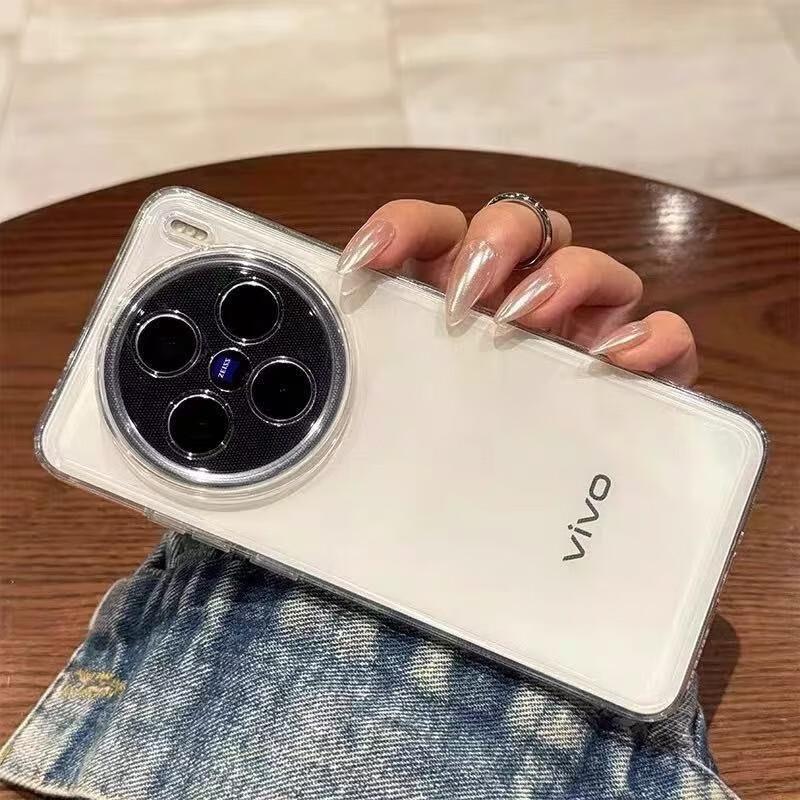 Funda Vivo X300 Pro Cobertura Total Transparente Borde Suave Cubierta Protectora Antihuellas Delgada Protectora