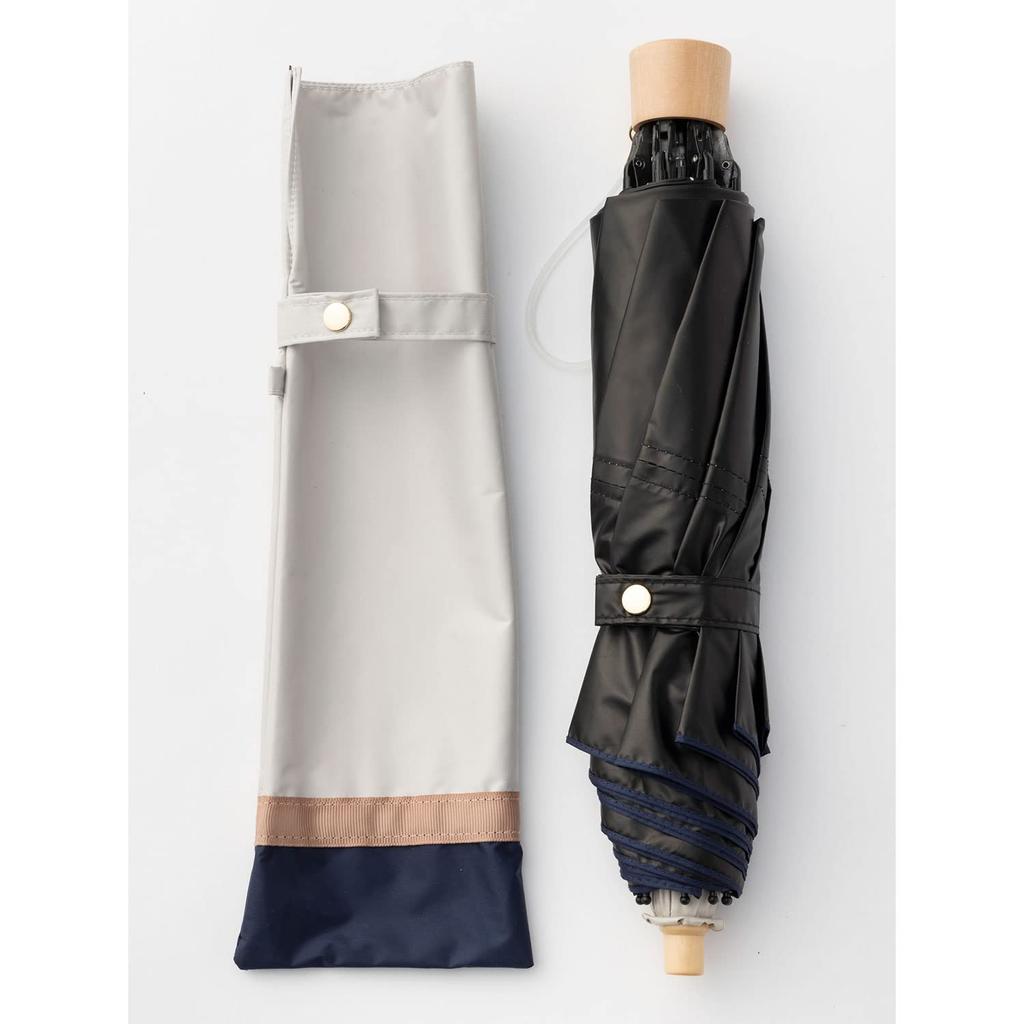 Cool Plus Folding UV Heat and Light 50cm X 8 Light UV Grade 1 Heat Grosgrain X Parasol, Blocking, Cut-and-Sewn, Women's, Ribs, 100% Blocking, 99.9%+