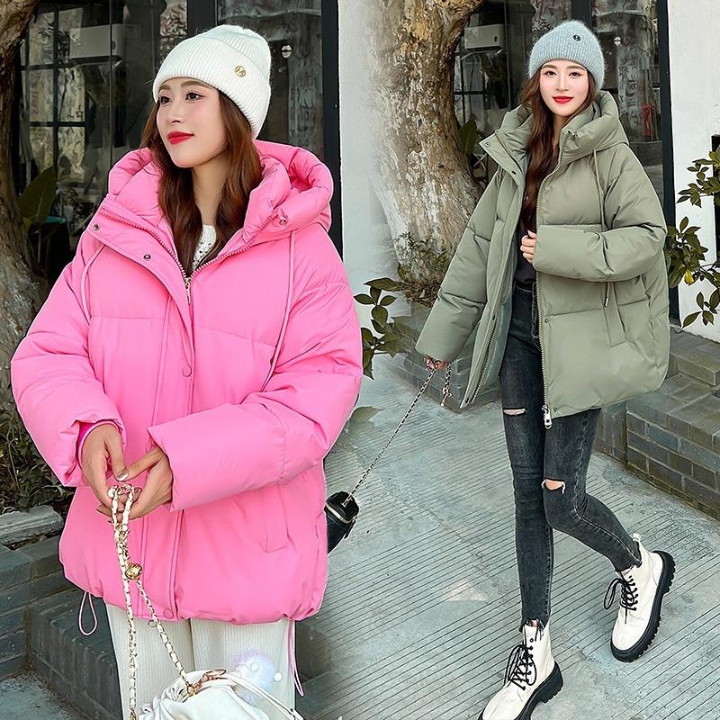 Cotton-padded Women's Short Hooded Winter New Versatile Casual Cotton-padded Jacket Bread Jacket Thick