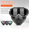 1 Piece Adjustable Motorcycle Goggles Dustproof Moto Glasses Breathable Full Face Protective Motorbike Dirt Bike Off-Road Mask