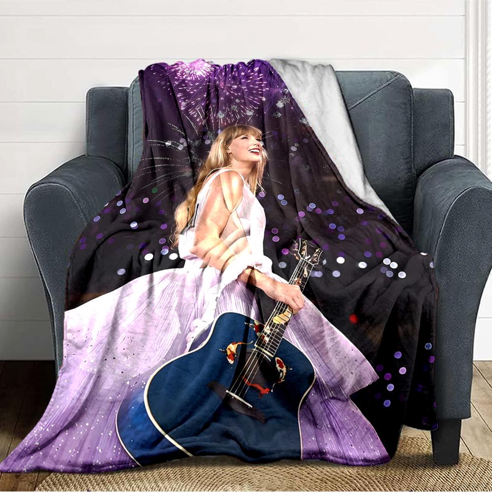 1pc Taylor Swift2 Blanket, Gift, for Men and Women, Soft Blanket, Good for Sofa Bed Couch Travel, Lightweight Flannel Blanket