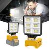 2Pcs Cordless Emergency Camping Job Site Spotlight Cordless LED Work Light with Type C USB Port High Brightness