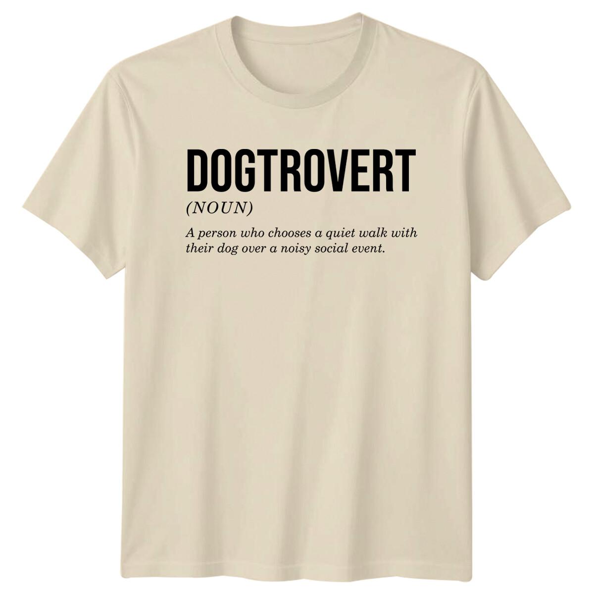 Dogtrovert Noun Definition Funny Dog Lover Quote Graphic T-Shirt S